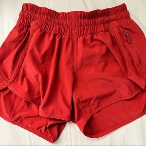 Lululemon tracker short, lined, 4”, low rise, size 6